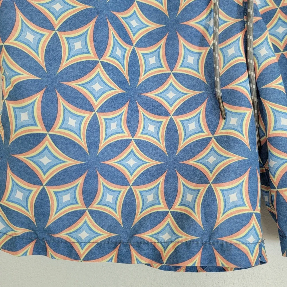 Tommy Bahama Relax Mens Medium‎ Blue Mesh Lined Swim Trunks Drawstring Resort